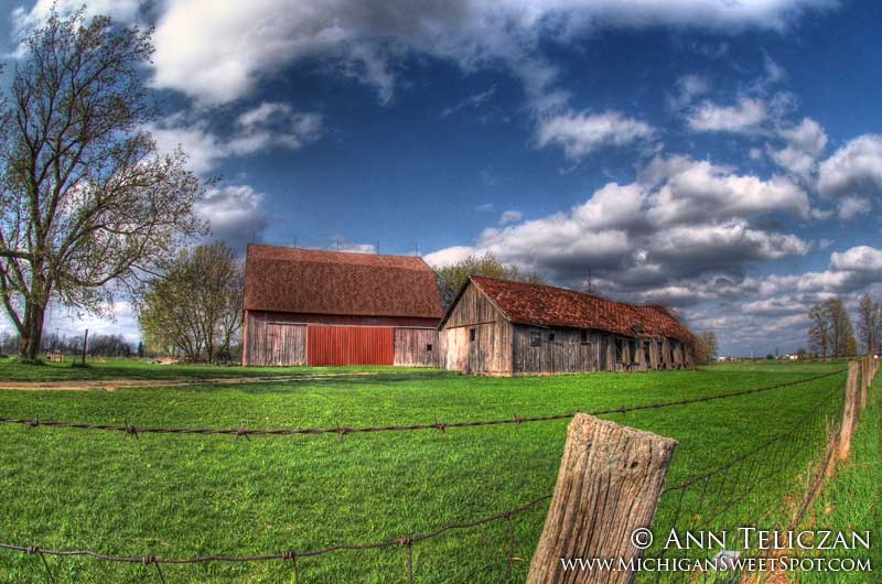 HDR Photo of old farm in middle Michigan